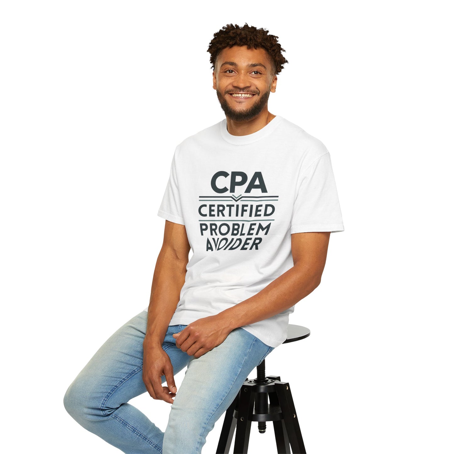 Certified Problem Avoider Unisex Fun T-Shirt for Accountant, Public Certified Accountant.