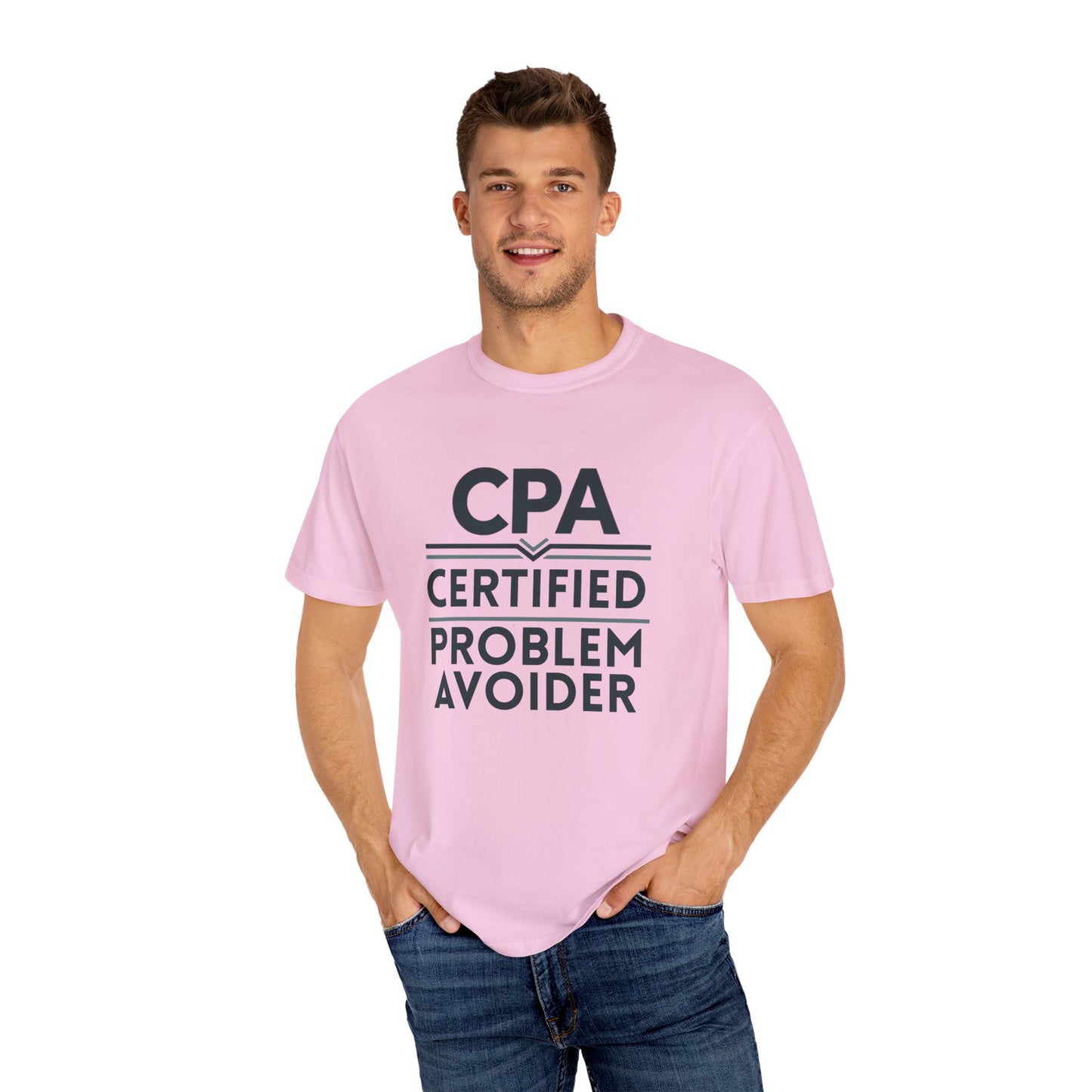 Certified Problem Avoider Unisex Fun T-Shirt for Accountant, Public Certified Accountant.