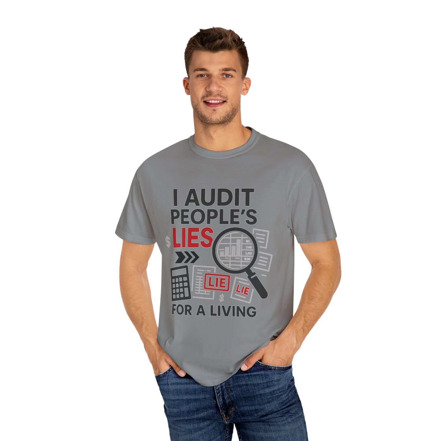 Audit People's Lie Unisex Fun T-Shirt for Accountant, Public Certified Accountant.