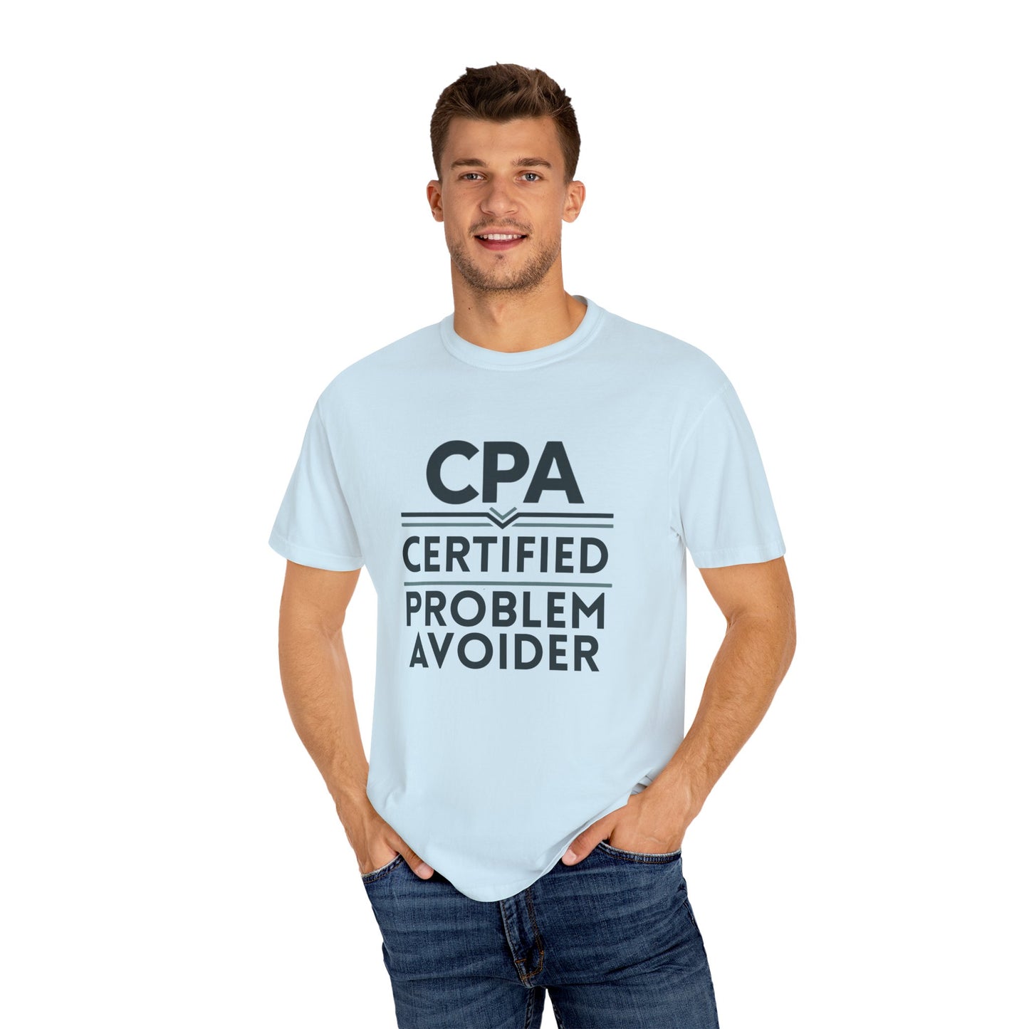 Certified Problem Avoider Unisex Fun T-Shirt for Accountant, Public Certified Accountant.
