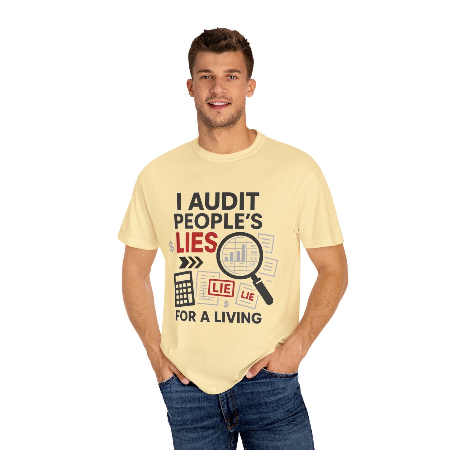 Audit People's Lie Unisex Fun T-Shirt for Accountant, Public Certified Accountant.