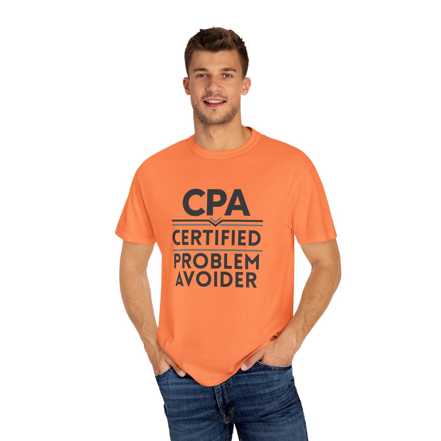 Certified Problem Avoider Unisex Fun T-Shirt for Accountant, Public Certified Accountant.