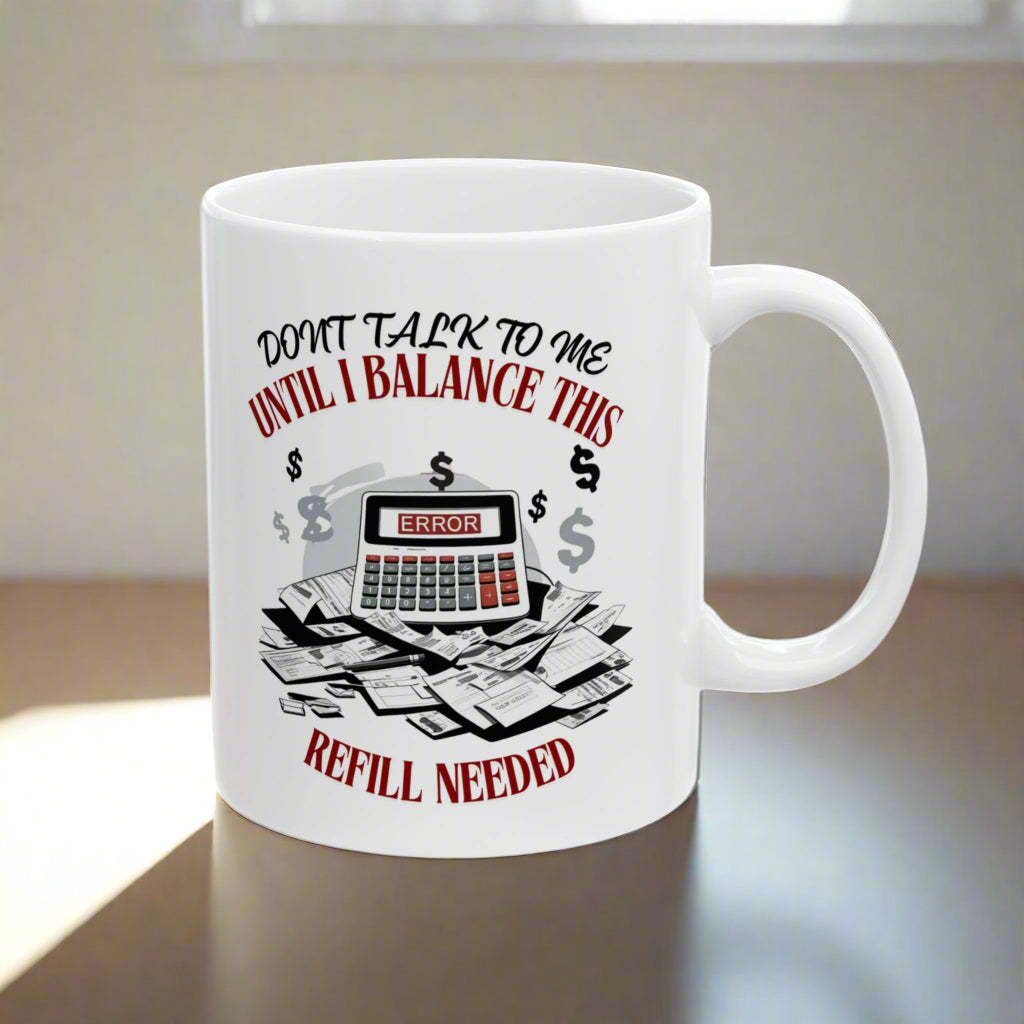 Ceramic Coffee Mug: Perfect Gift for Accountants, Bookkeepers, and Writers.