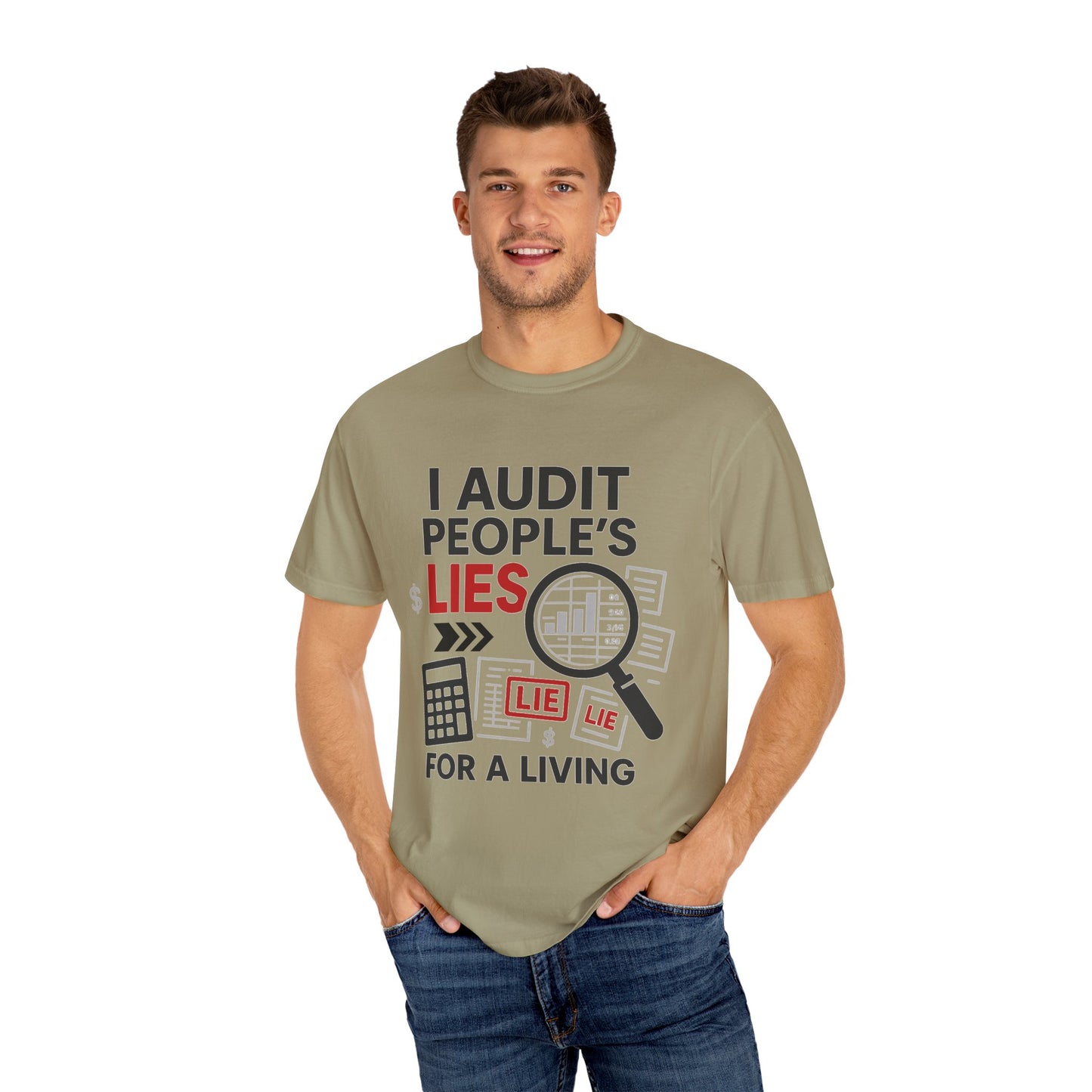 Audit People's Lie Unisex Fun T-Shirt for Accountant, Public Certified Accountant.