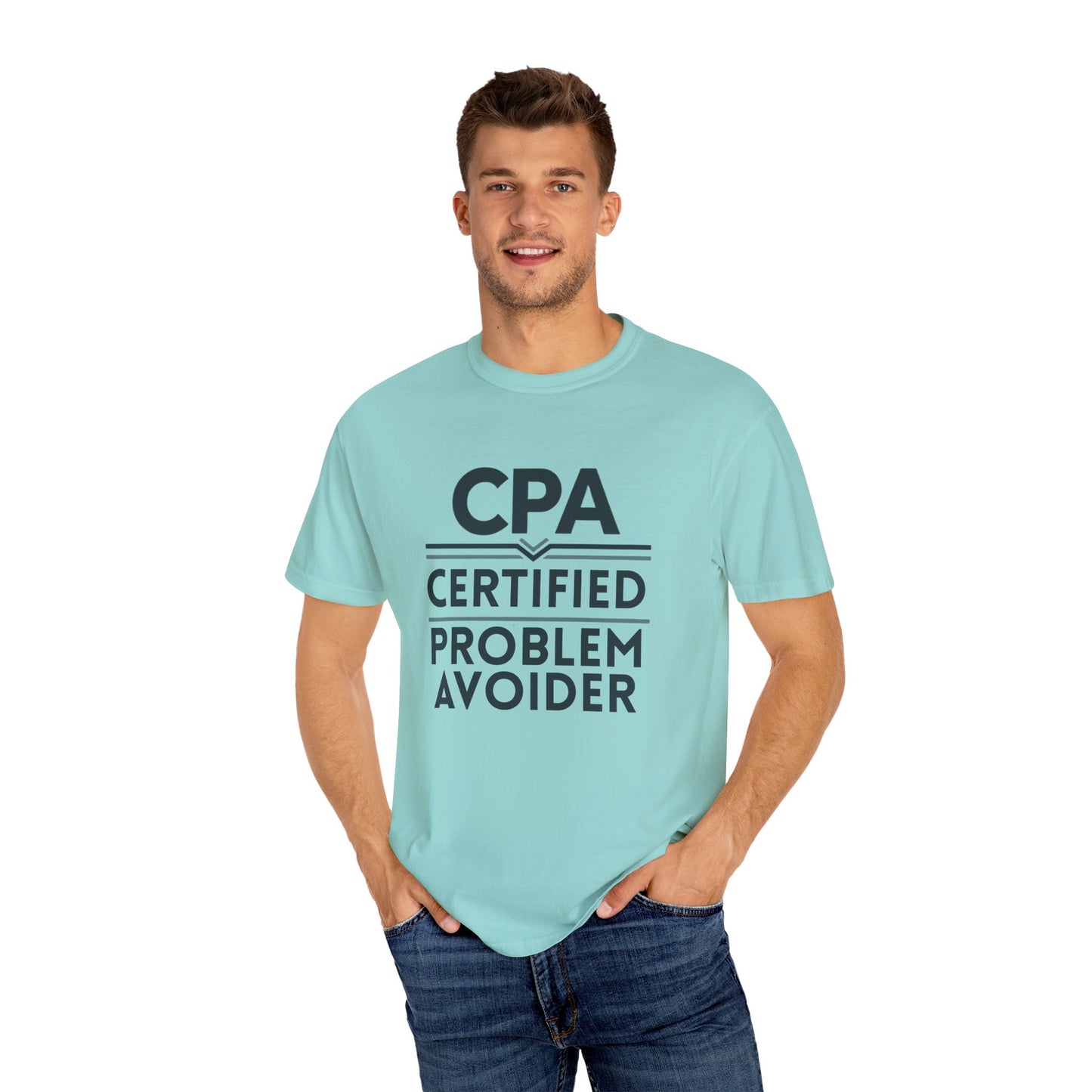 Certified Problem Avoider Unisex Fun T-Shirt for Accountant, Public Certified Accountant.