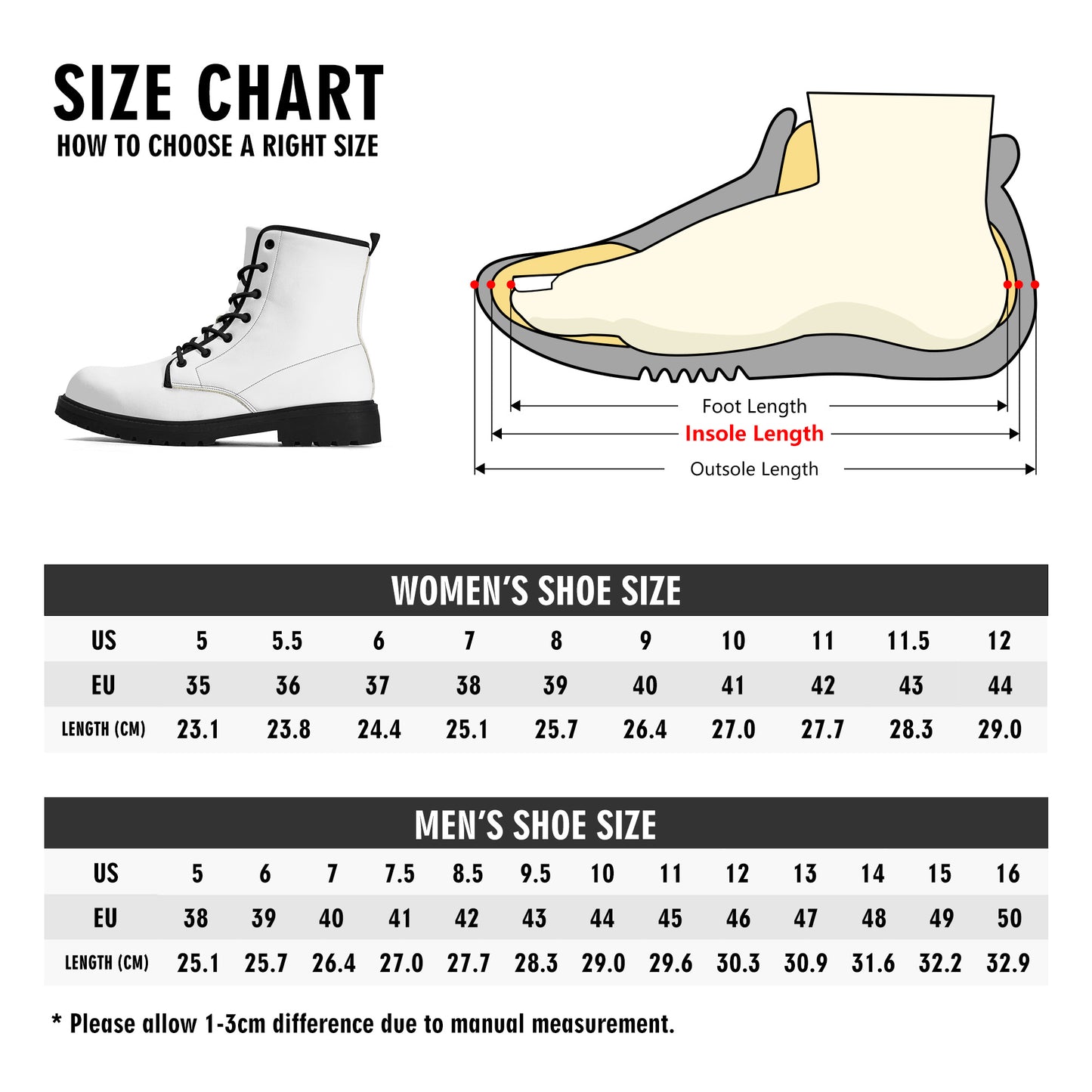 All-Season Eco-Friendly Custom Printed Shoes - Durable, Waterproof Footwear - Electricians Upgraded Black Outsole Leather Boots