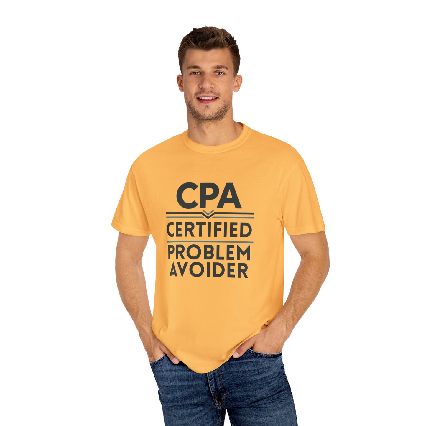 Certified Problem Avoider Unisex Fun T-Shirt for Accountant, Public Certified Accountant.
