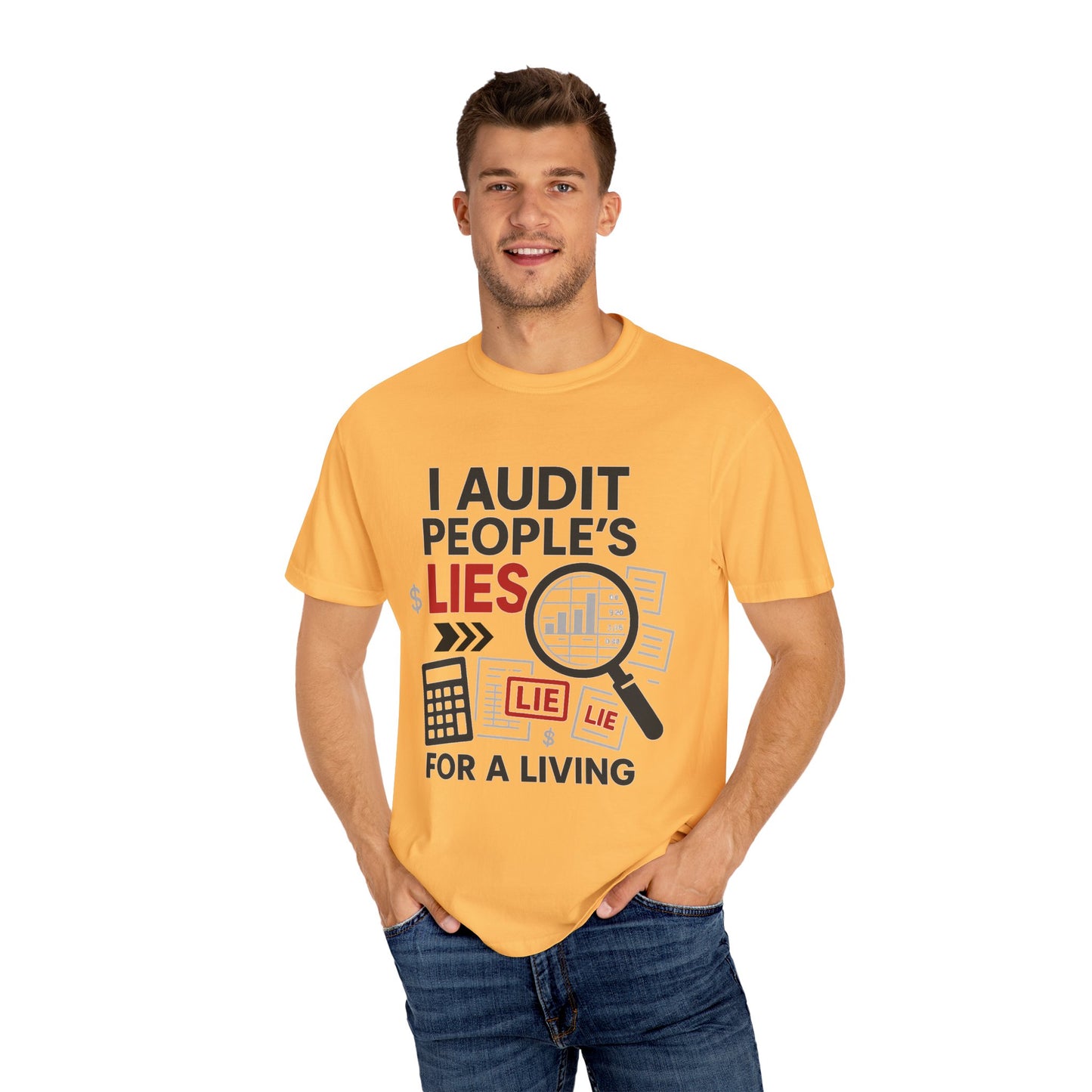 Audit People's Lie Unisex Fun T-Shirt for Accountant, Public Certified Accountant.