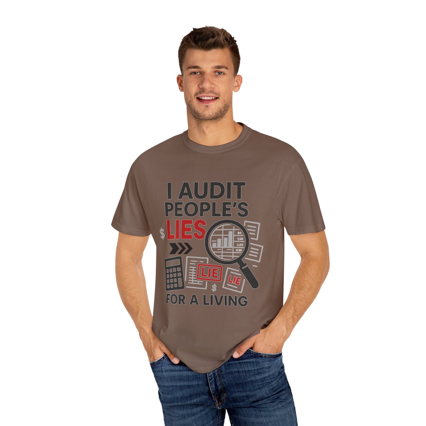 Audit People's Lie Unisex Fun T-Shirt for Accountant, Public Certified Accountant.