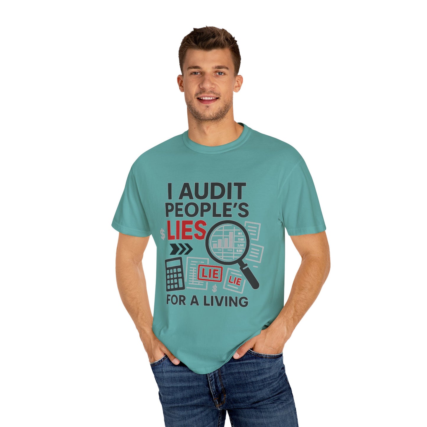 Audit People's Lie Unisex Fun T-Shirt for Accountant, Public Certified Accountant.