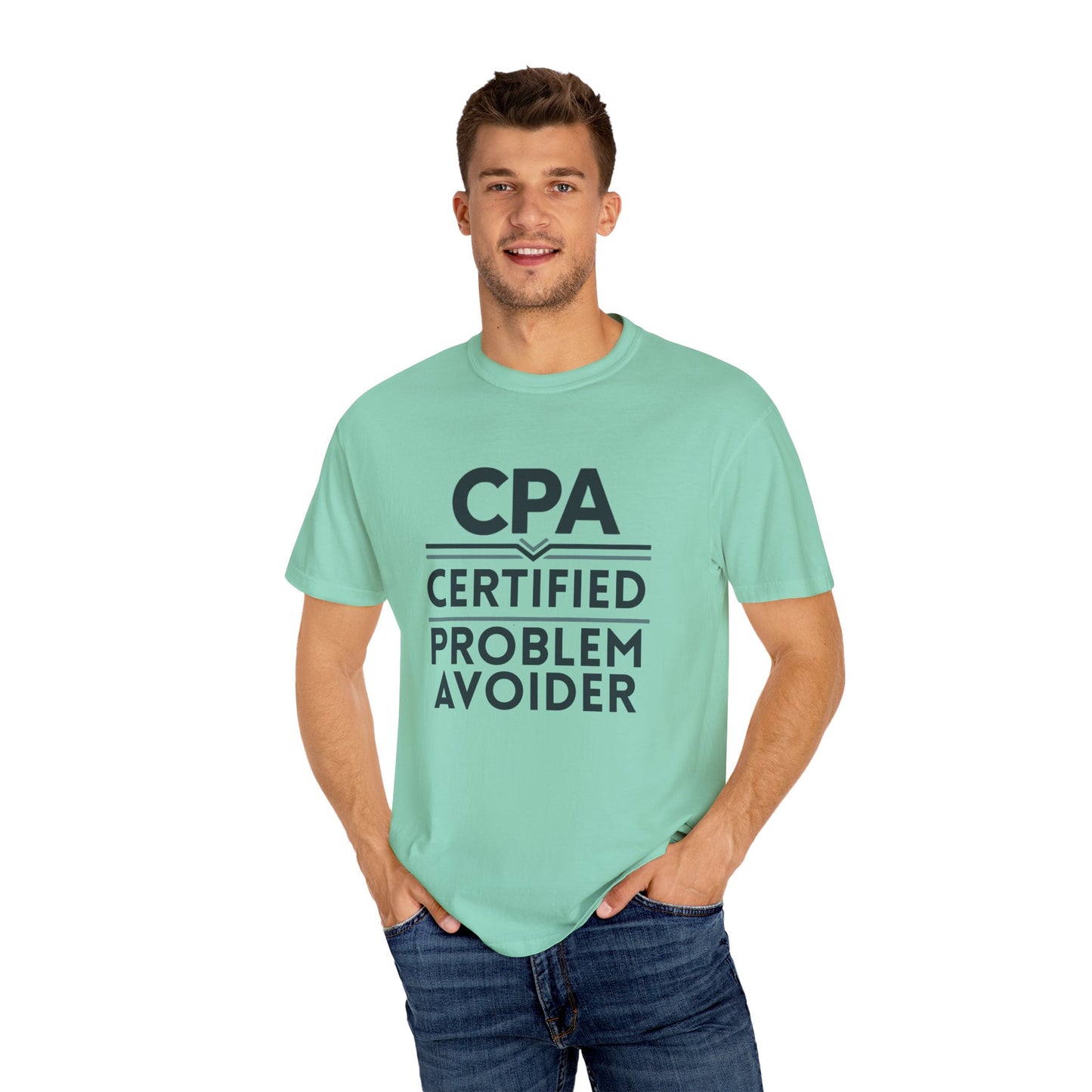 Certified Problem Avoider Unisex Fun T-Shirt for Accountant, Public Certified Accountant.