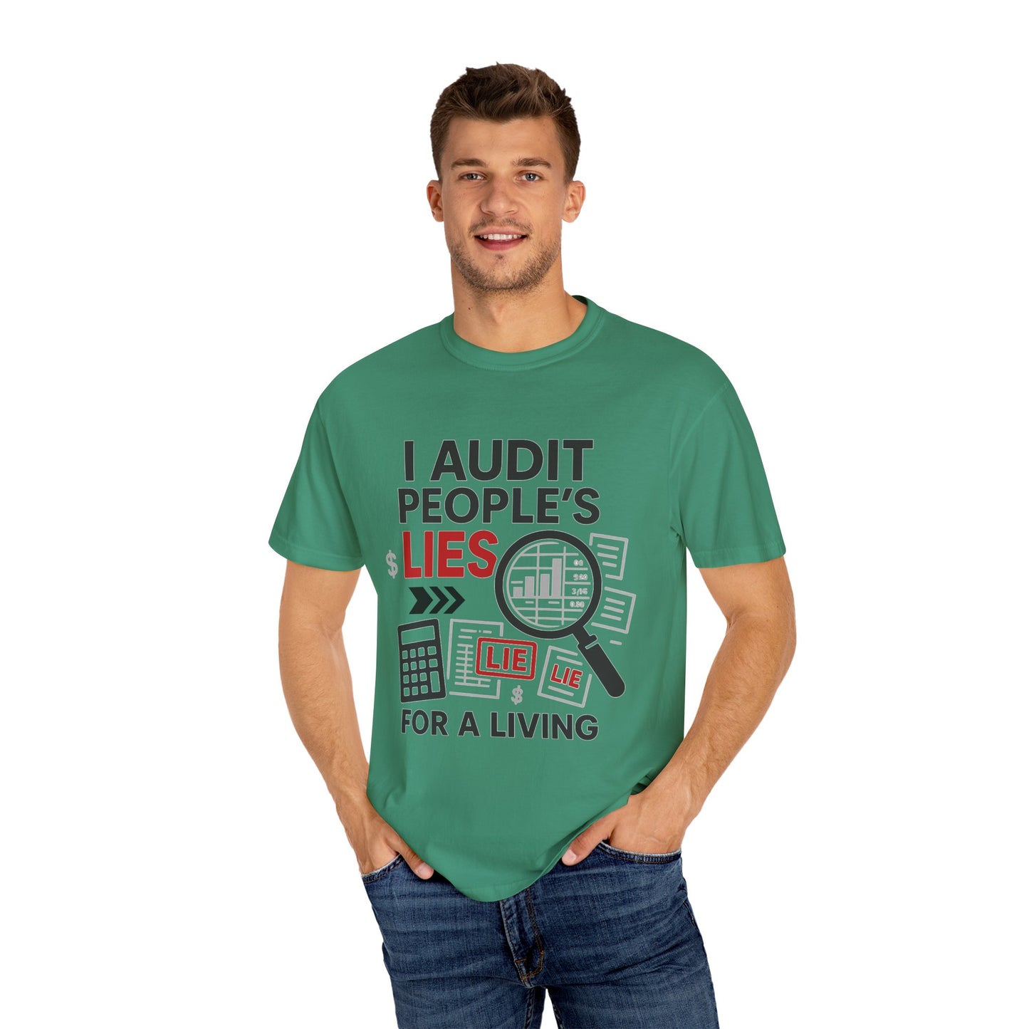 Audit People's Lie Unisex Fun T-Shirt for Accountant, Public Certified Accountant.