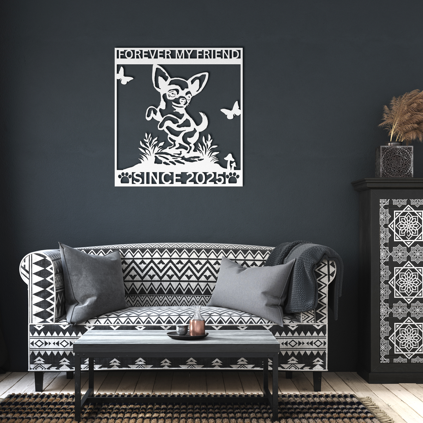Custom_Metal_Chihuahua_Wall_Art_-_Family_White_Dark_Living_Room_Mockup.png