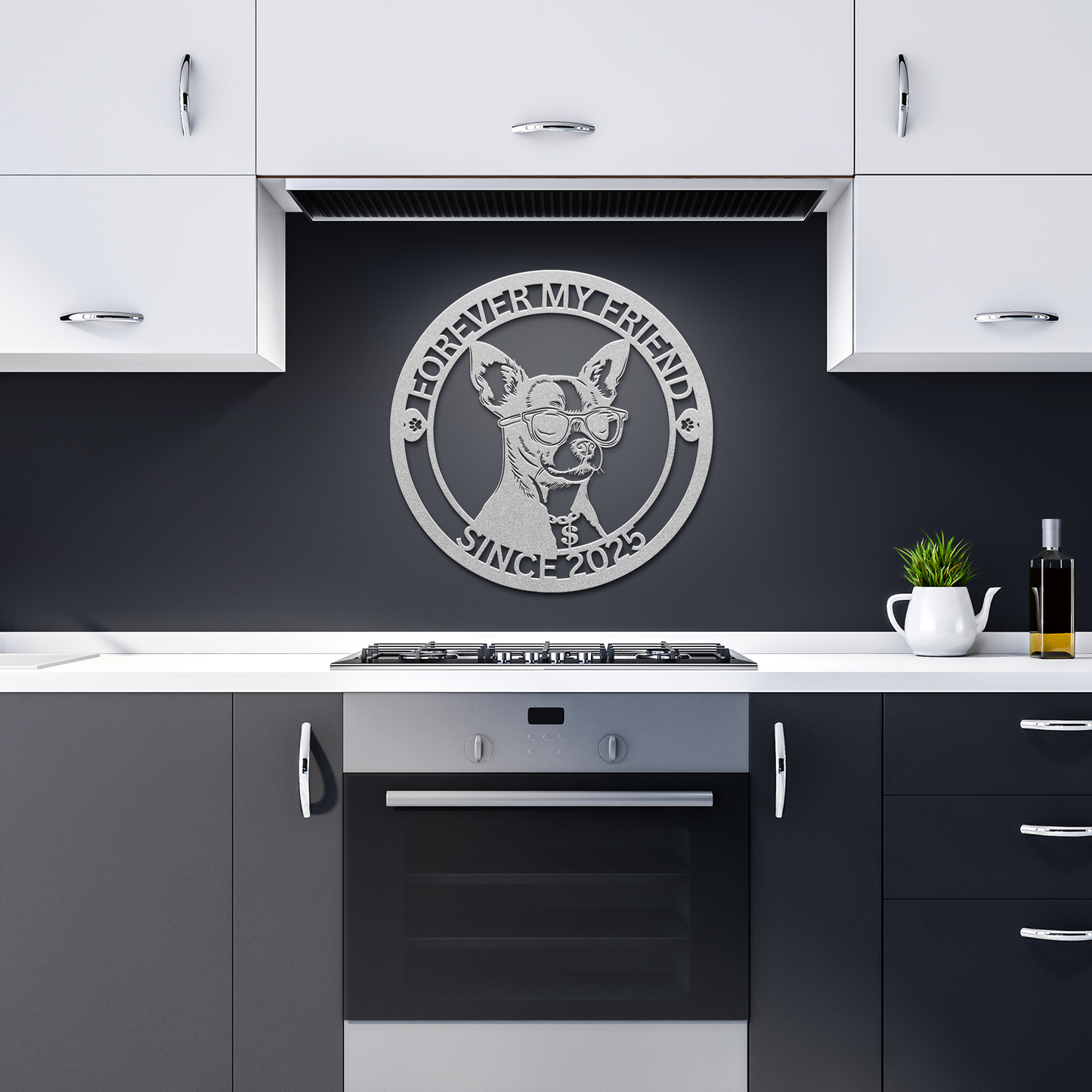 Custom_Metal_Chihuahua_Wall_Art_-_Person_Silver_Dark_Kitchen_Mockup.png