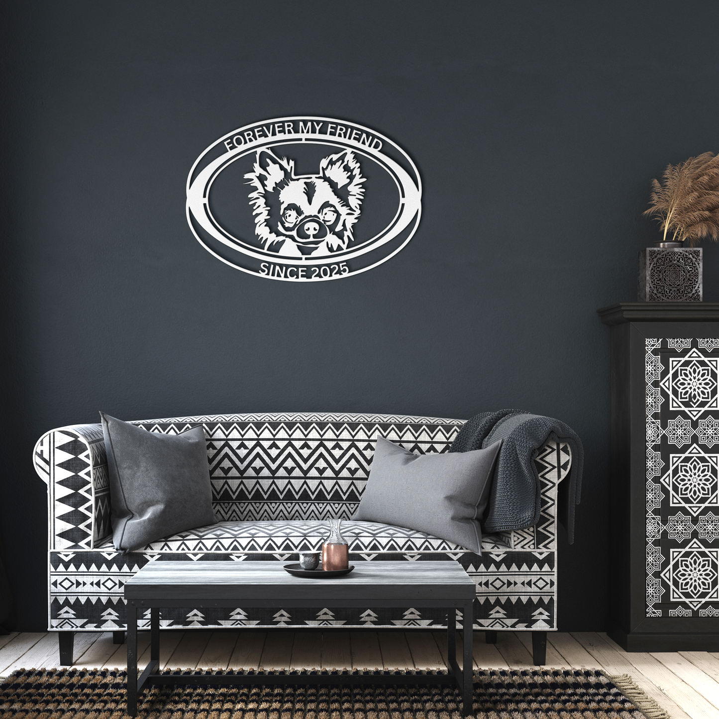 Custom_Metal_Chihuahua_Wall_Art__Family_White_Dark_Living_Room_Mockup.png