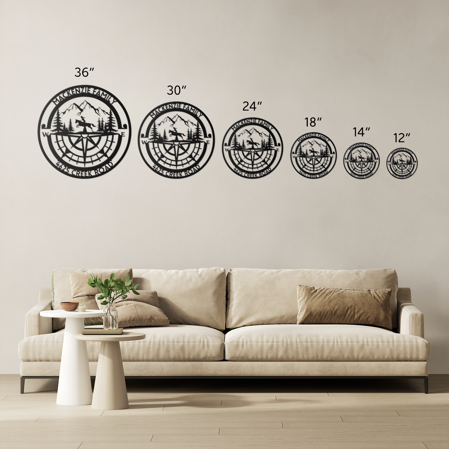 Custom Metal Horse Wall Art - Personalized Family Name & House Number Sign, Farmhouse Decor
