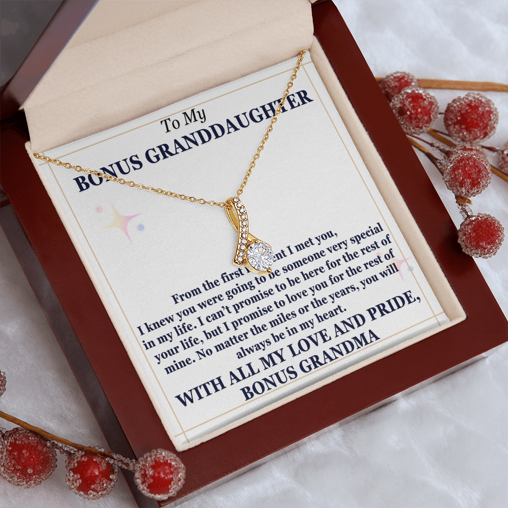To My Bonus Daughter -I Can't Promised- Alluring Beauty Necklace - From Bonus Grandma