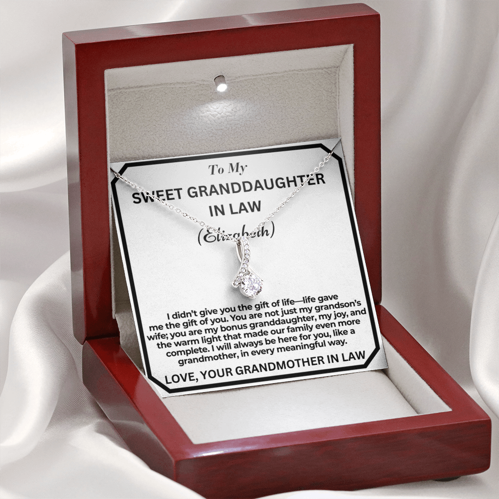 To My Granddaughter In Law - I Didn't Give You The Gift - Personalised Alluring Beauty Necklace From Garndmother In Law