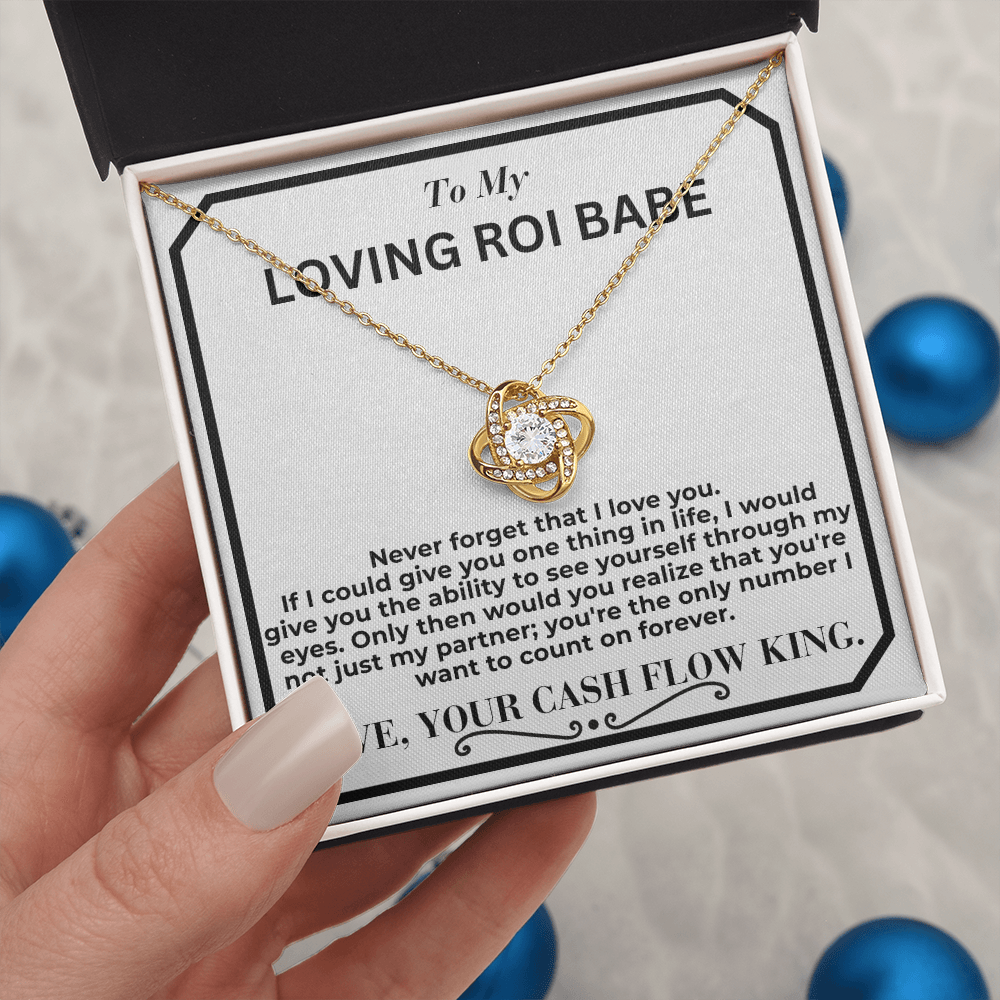 My Return Of Investment Babe Love Knot Necklace From Husband To Wife
