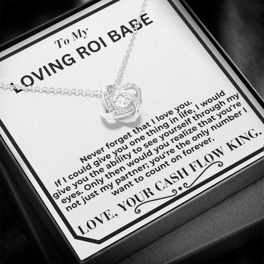 My Return Of Investment Babe Love Knot Necklace From Husband To Wife