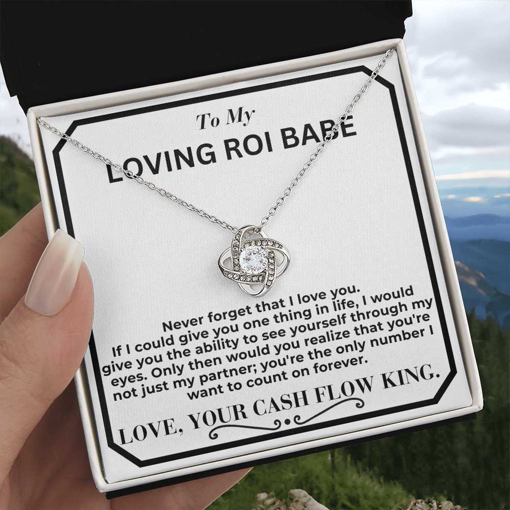 My Return Of Investment Babe Love Knot Necklace From Husband To Wife