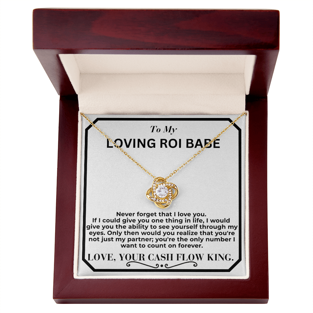 My Return Of Investment Babe Love Knot Necklace From Husband To Wife