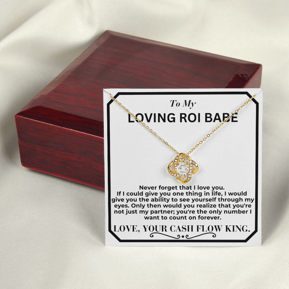 My Return Of Investment Babe Love Knot Necklace From Husband To Wife
