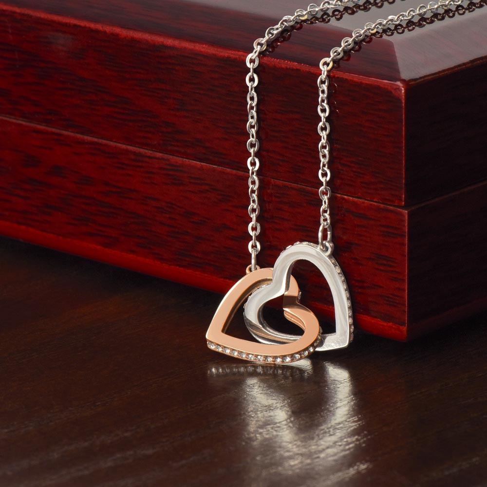 To Mom - My Way Back To Your Arms - Interlocking Hearts Necklace - From Son
