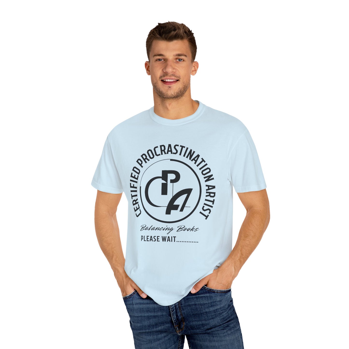 Certified Procrastination Artist Unisex Fun T-Shirt Gift for Accountant , Public Certified Accountant.