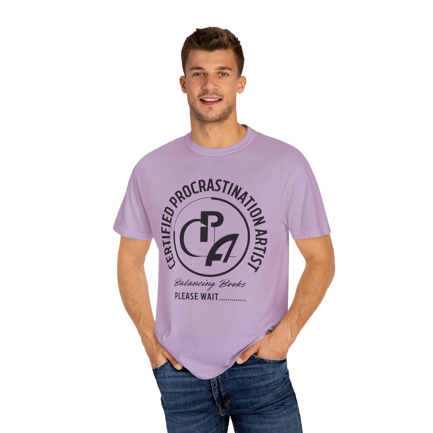 Certified Procrastination Artist Unisex Fun T-Shirt Gift for Accountant , Public Certified Accountant.