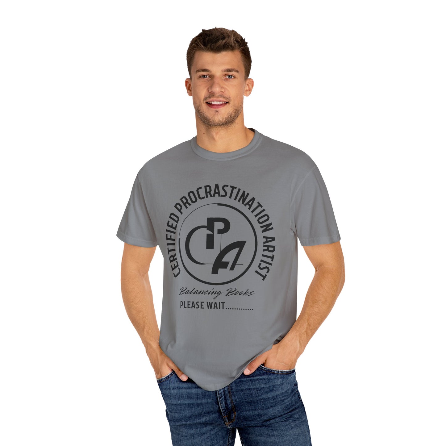 Certified Procrastination Artist Unisex Fun T-Shirt Gift for Accountant , Public Certified Accountant.