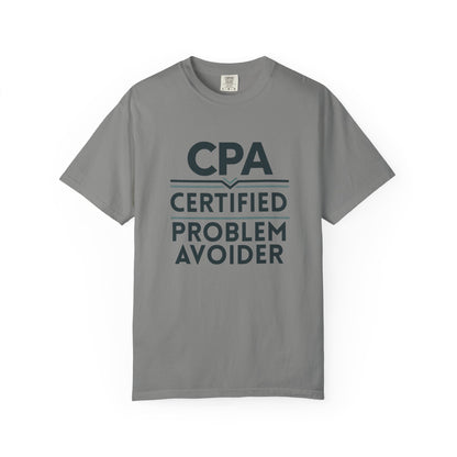 Certified Problem Avoider Unisex Fun T-Shirt for Accountant, Public Certified Accountant.