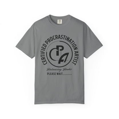 Certified Procrastination Artist Unisex Fun T-Shirt Gift for Accountant , Public Certified Accountant.