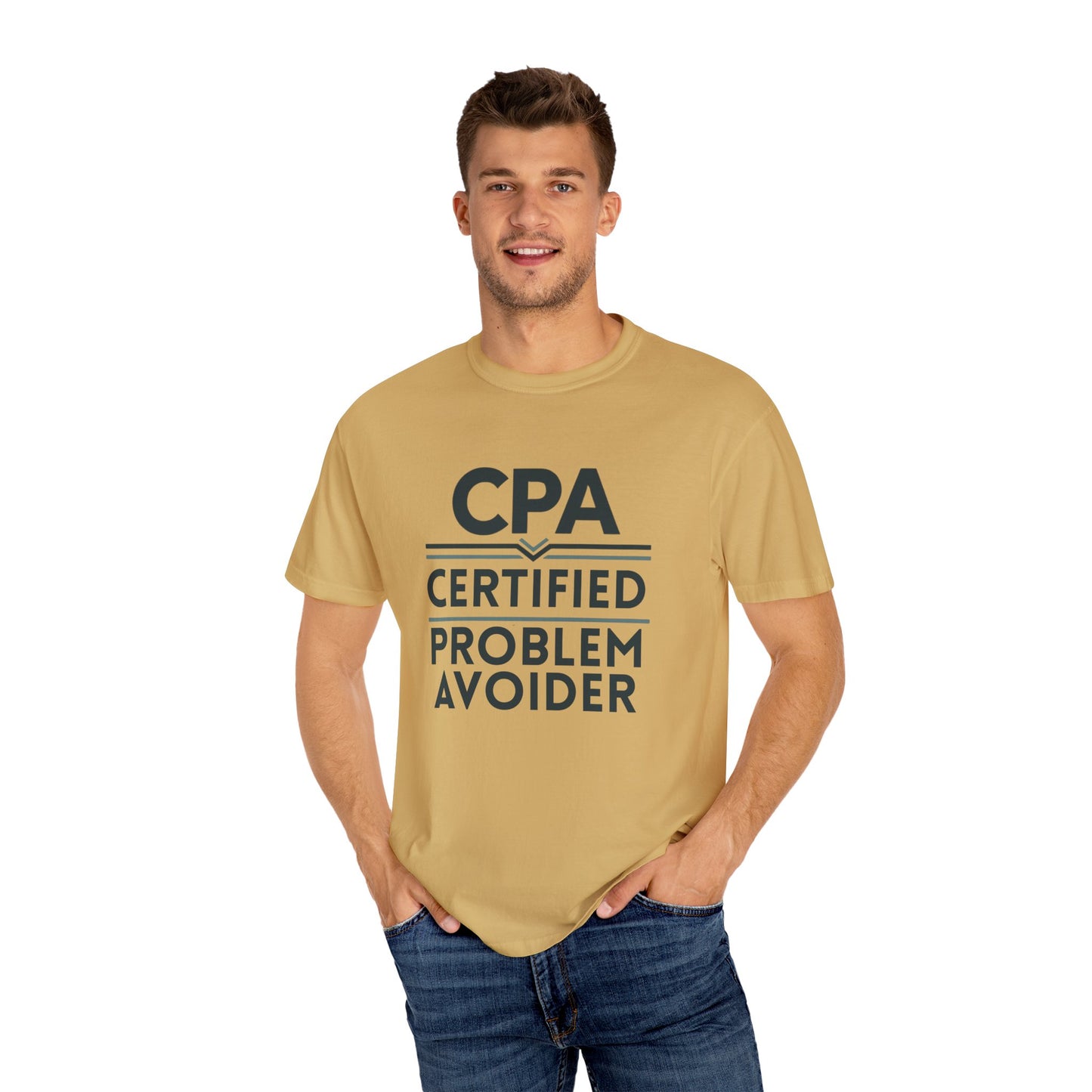 Certified Problem Avoider Unisex Fun T-Shirt for Accountant, Public Certified Accountant.