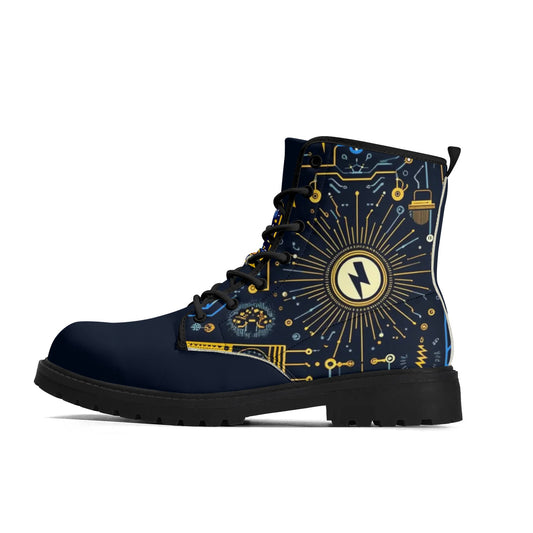 Electricians' Custom All-Over Printed Shoes - Durable & Stylish Work Footwear Leather Boots