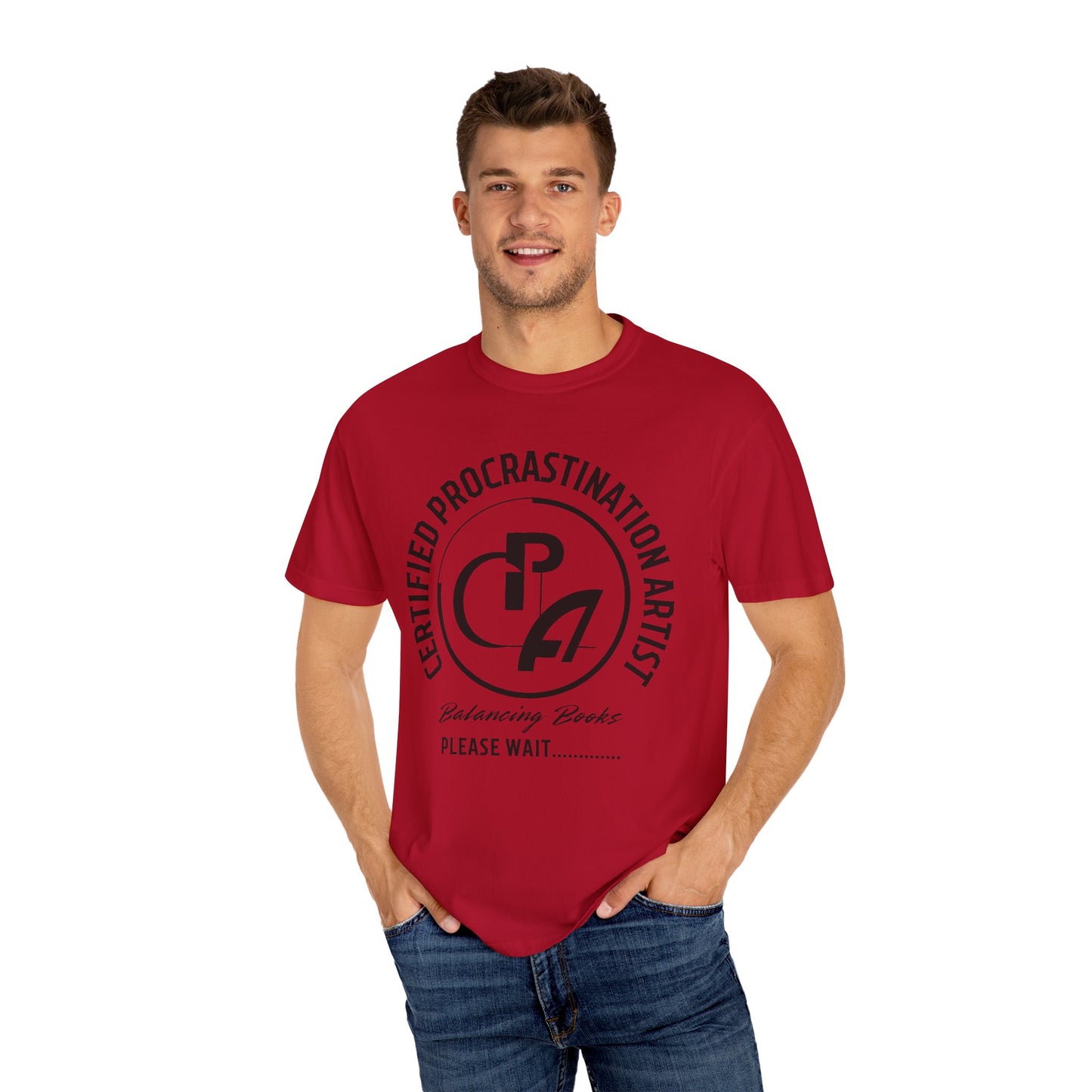 Certified Procrastination Artist Unisex Fun T-Shirt Gift for Accountant , Public Certified Accountant.
