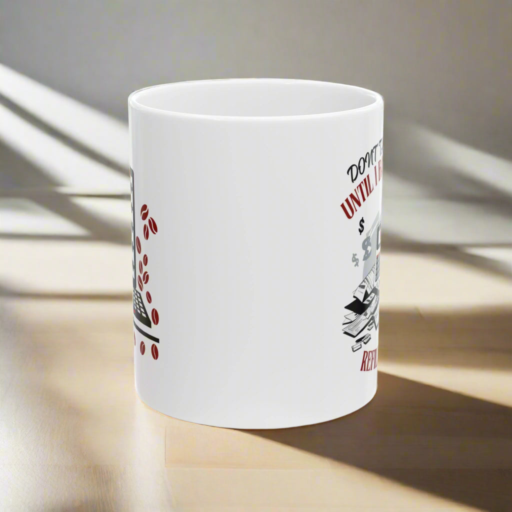 Ceramic Coffee Mug: Perfect Gift for Accountants, Bookkeepers, and Writers.