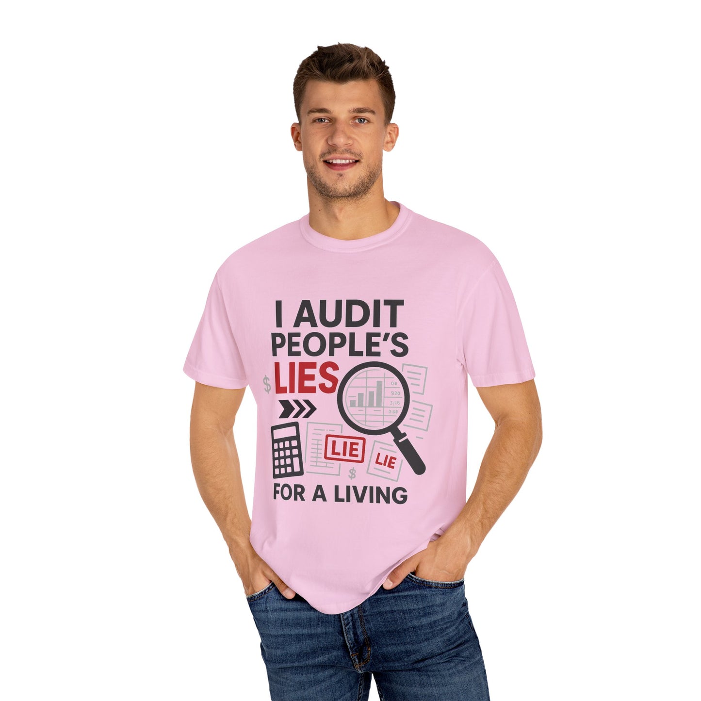 Audit People's Lie Unisex Fun T-Shirt for Accountant, Public Certified Accountant.
