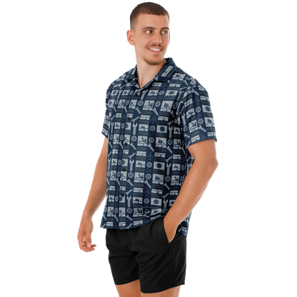 Spread Collar Short Sleeve Keep Them Flying Button-Down Shirt For Aircraft Mechanic