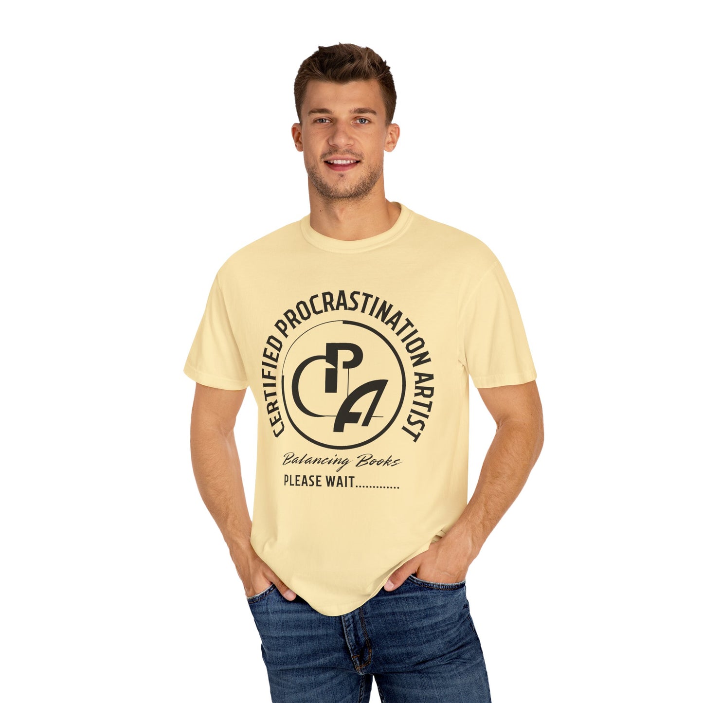 Certified Procrastination Artist Unisex Fun T-Shirt Gift for Accountant , Public Certified Accountant.