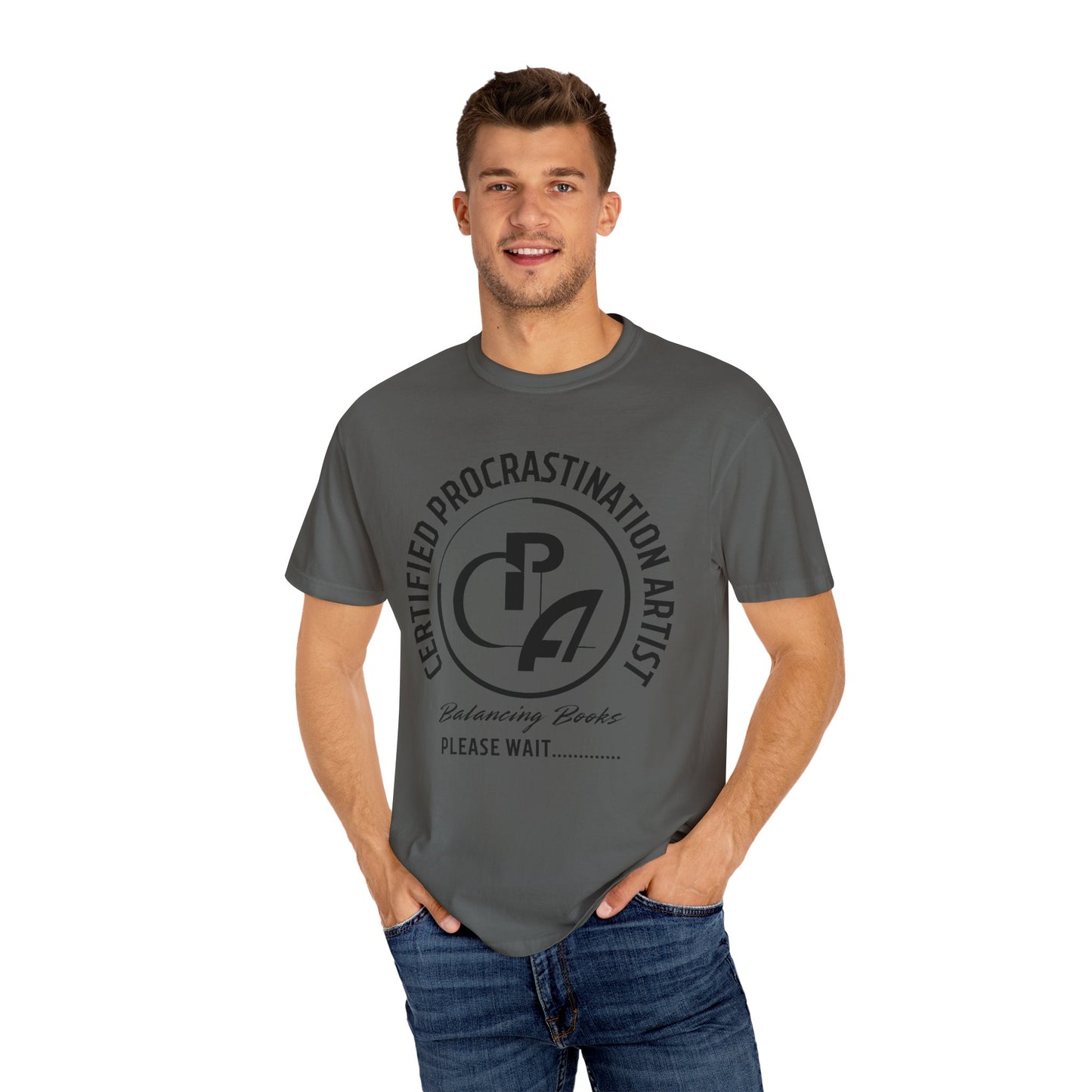Certified Procrastination Artist Unisex Fun T-Shirt Gift for Accountant , Public Certified Accountant.