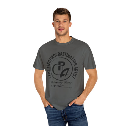 Certified Procrastination Artist Unisex Fun T-Shirt Gift for Accountant , Public Certified Accountant.