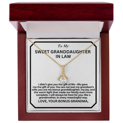 To My Granddaughter In Law Life Gave Me A Gift Personalised Alluring Beauty Necklace From Garndmother In Law