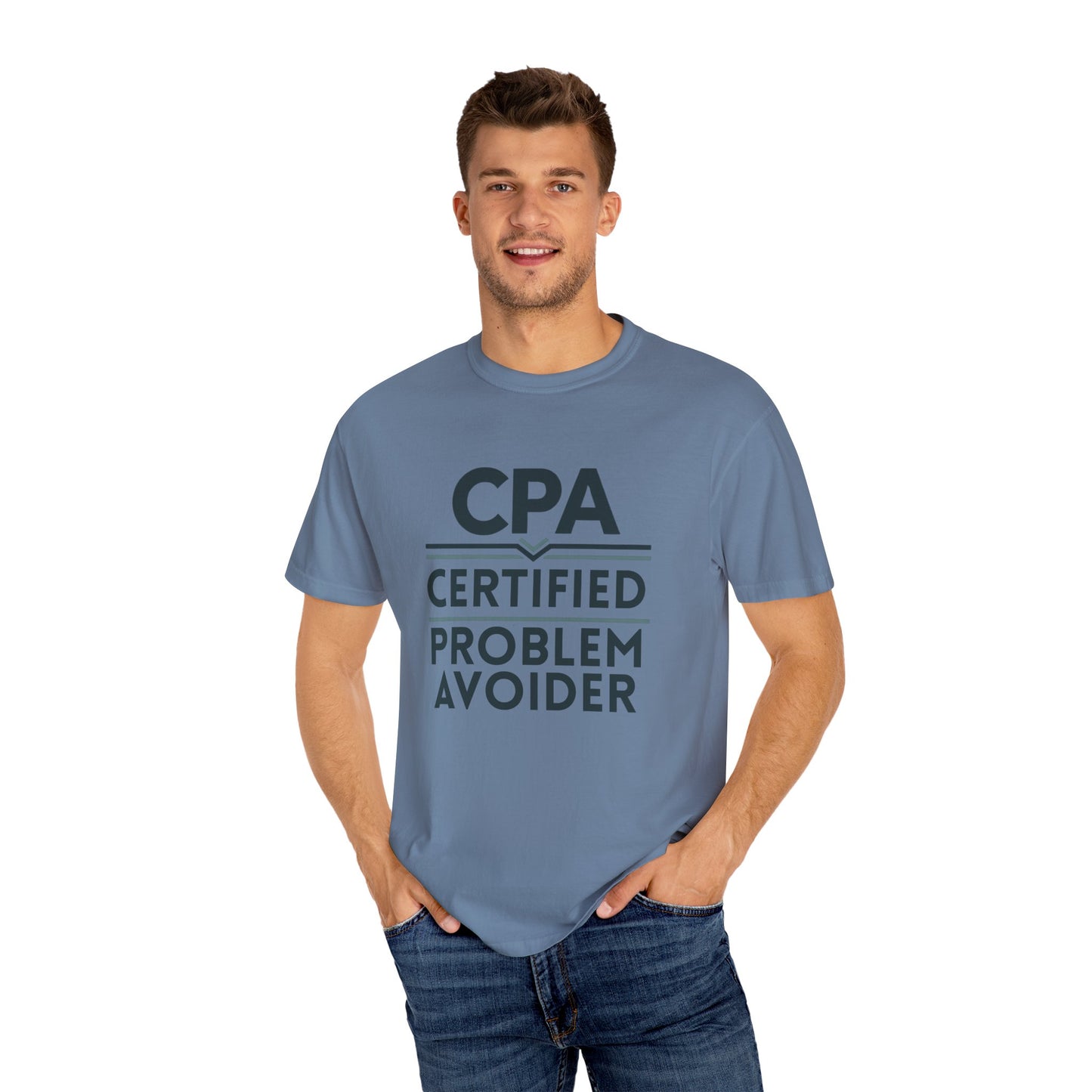 Certified Problem Avoider Unisex Fun T-Shirt for Accountant, Public Certified Accountant.