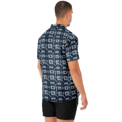 Spread Collar Short Sleeve Keep Them Flying Button-Down Shirt For Aircraft Mechanic