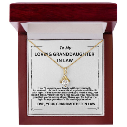 To My Granddaughter In Law I Can't Imagine Our Family Personalised Alluring Beauty Necklace From Garndmother In Law