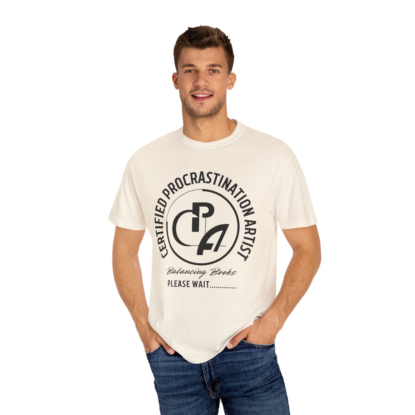 Certified Procrastination Artist Unisex Fun T-Shirt Gift for Accountant , Public Certified Accountant.