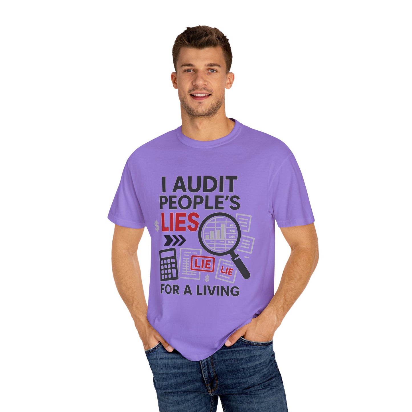 Audit People's Lie Unisex Fun T-Shirt for Accountant, Public Certified Accountant.