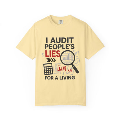 Audit People's Lie Unisex Fun T-Shirt for Accountant, Public Certified Accountant.