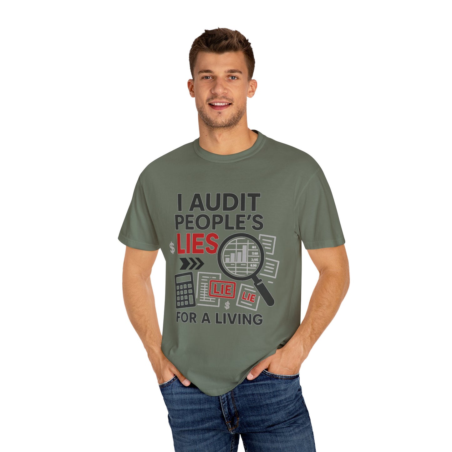Audit People's Lie Unisex Fun T-Shirt for Accountant, Public Certified Accountant.